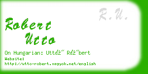 robert utto business card